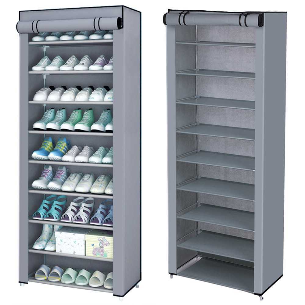 

Multilayer Nonwoven Fabric Detachable Shoe Rack Dustproof Shoe Cabinet Home Standing Holder Shoes Organizer Space-Saving Stand 211026