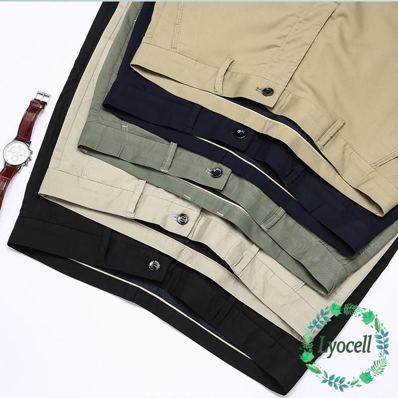

Summer Men's Lyocell Bamboo Fiber Thin Casual Pants Business Straight Dress Suit Trousers Male Khaki Gray Classic Oversize 40 42, Black