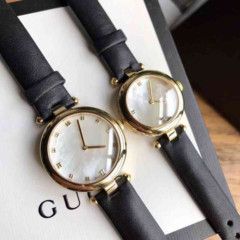 

Hot selling GU2022 CCI fashion brand women watches Belt Watch Pearl Fritillary Face Women's Carved Rhombic Lattice Fashion Watch, 32mm