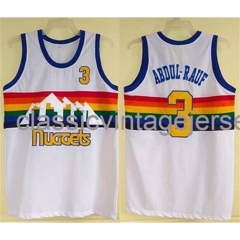 

Stitched Custom MAHMOUD ABDUL-RAUF HOME RETRO BASKETBALL JERSEY Ncaa Men Basketball Jerseys, White