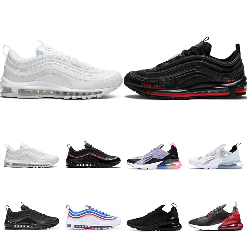 

97 Satan Running Shoes 270 MSCHF x INRI Jesus men women 97s Sean Wotherspoon Reflective Bred Red Leopard triple black 270s sports sneakers 36-45, 12