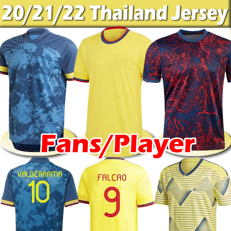 

21/22 national team Soccer Jerseys Fans player version 2021 copa america JAMES L.MURIEL FALCAO CUADRADO Men Women Kids Kits Football shirt Training uniform top, 2021 home