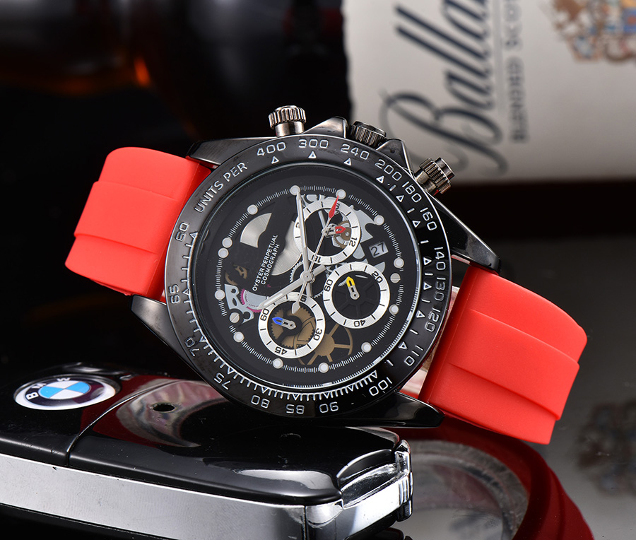 

Fashion Mens Skeleton Rubber Watch Automatic Movement Men Famous Designer men's sports Watches montre de luxe Wristwatches