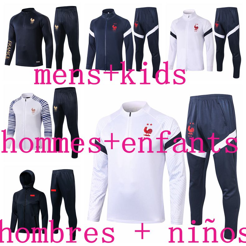

2021 Frances Men + kids jogging football training tracksuit kits 21 GRIEZMANN MBAPPE boys mens jacket survetement foot soccer chandal futbol chándal Sportswear, Soccer jersey