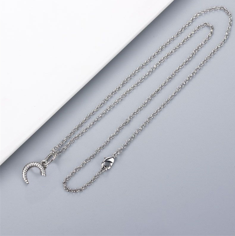 

Pattern Pendant Necklace High Quality Silver Plated Necklace New Pendant Couple Retro Necklace Fashion Jewelry Supply linkB