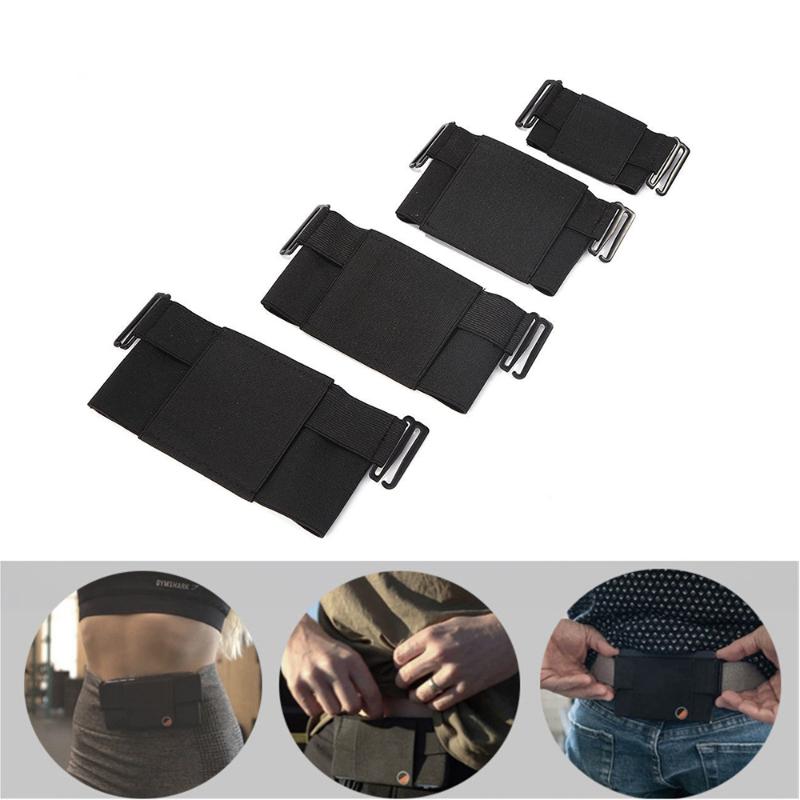 

Card Holders Ultrathin Waist Bag Pack Black Minimalist Invisible Wallet Unisex Fashion Pouch Belt Phone For Sports Outdoor, 12.5 x 7.6cm