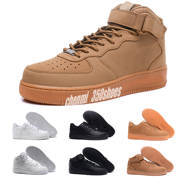 

2021 mens Casual running shoes Triple white Classic og utility black red University Blue high men platform shoe fashion 1s women trainers sports sneakers 36-45, Color 1