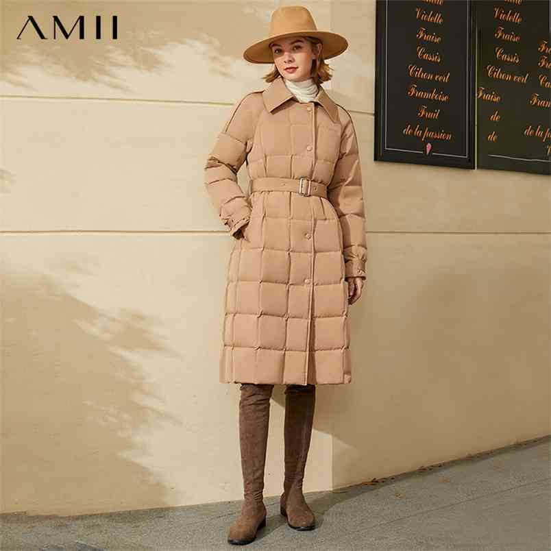 

Minimalism Winter Coat Women Fashion 90%White Duck Down Women's Jacket Causal Thick Lapel Solid 12070475 210527, Beige