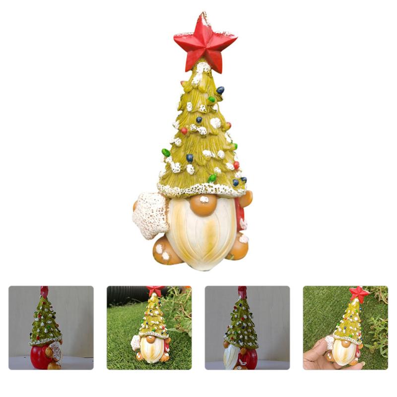 

Christmas Decorations Tree Gnome Statue Adornment Creative Xmas Ornament Desktop Decor