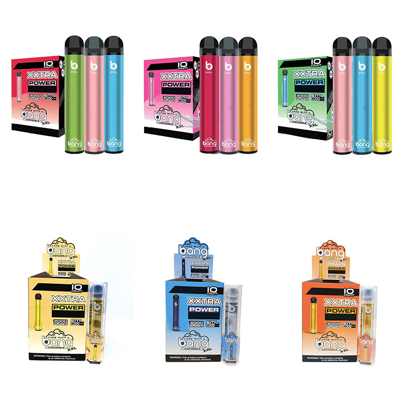 

fashion Disposable Vape Bang XXL e cigarettes vapes pen starter kit Device 2000 Puffs 800mAh Power Battery 6ml Pods Cartridge Vapor