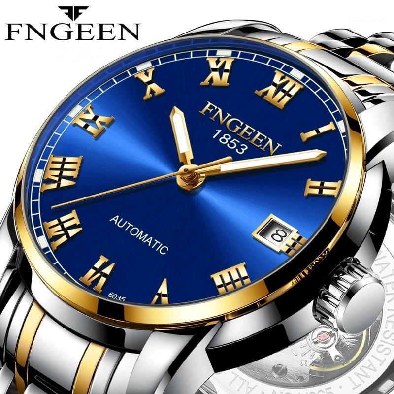 

Selling FNGEEN Calendar Automatic Analog Watch Mens Waterproof Business Men Wristwatch Relogio Masculino Wristwatches, A4