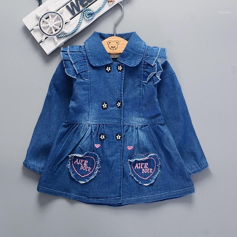 

Jackets F Baby Girl Jeans Windcheater Clothes Toddler Infant Cotton Coats Outwears Kids Long Sleeve Windbreaker Clothing Fit 0-3Y, Blue;gray