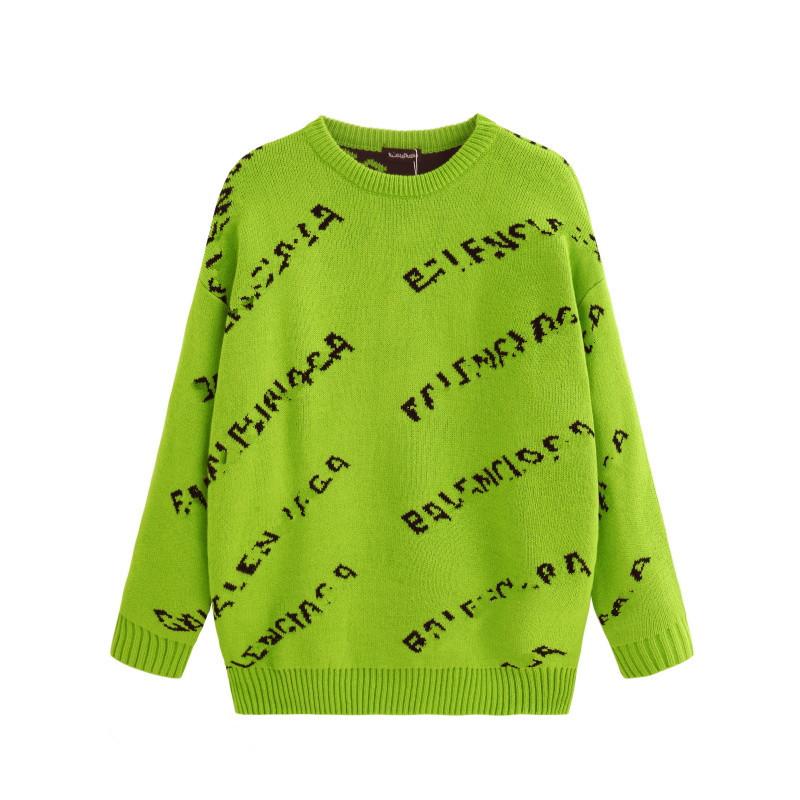 

Vintage Letters Design Sweaters Mens Winter Spring Bottoming Knitted Tops Casual Wool Streetwear Fashion Couple Sweater 5 Colors