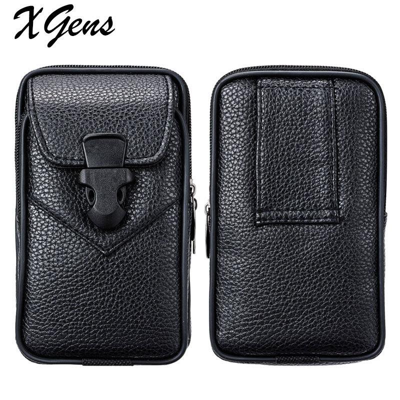 

Cell Phone Pouches Universal Pouch For 12 Pro Max 11 XR Xs 6s 7 8 Plus SE 2021 5S Leather Case Belt Clip Holster Waist Bag