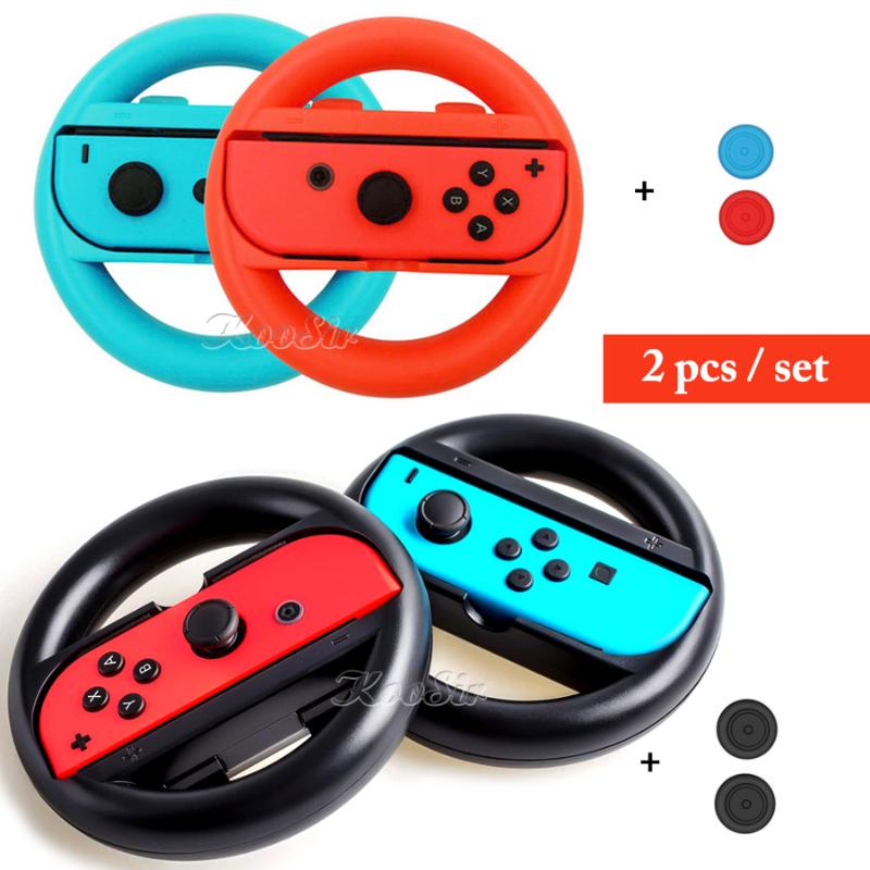 

Game Controllers & Joysticks 2 Pcs 2021 S Switch Gamepad Handle Grip Case Joy Con Steer Wheel For Nitendo Joystick