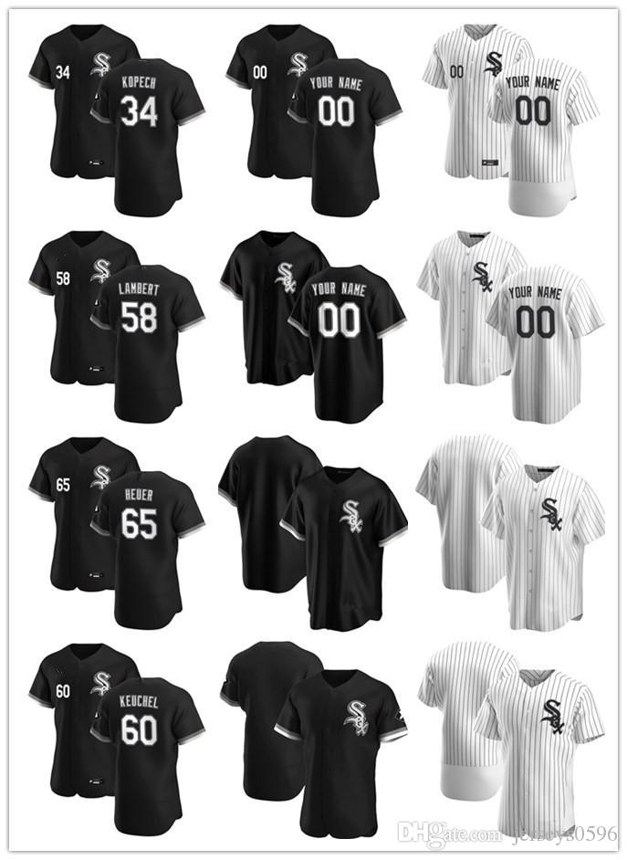 

Custom Mens Chicago White Sox 65 Codi Heuer 60 Dallas Keuchel 34 Michael Kopech 58 Jimmy Lambert Baseball Jerseys, Blue;black
