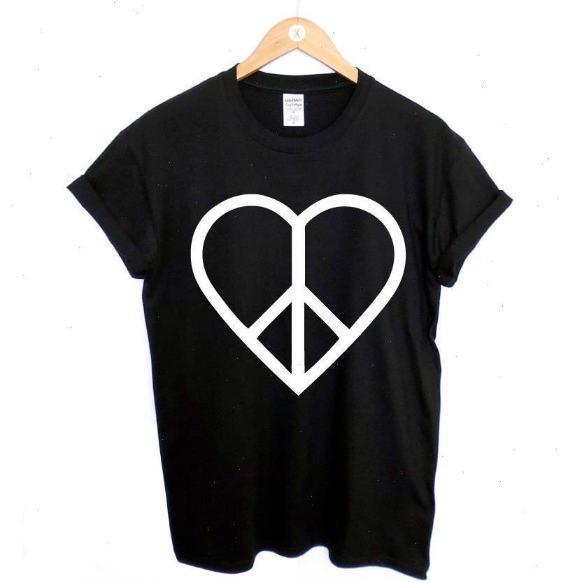 

peace love letters print women t shirt cotton casual funny white black tee hipster big size zt203 75