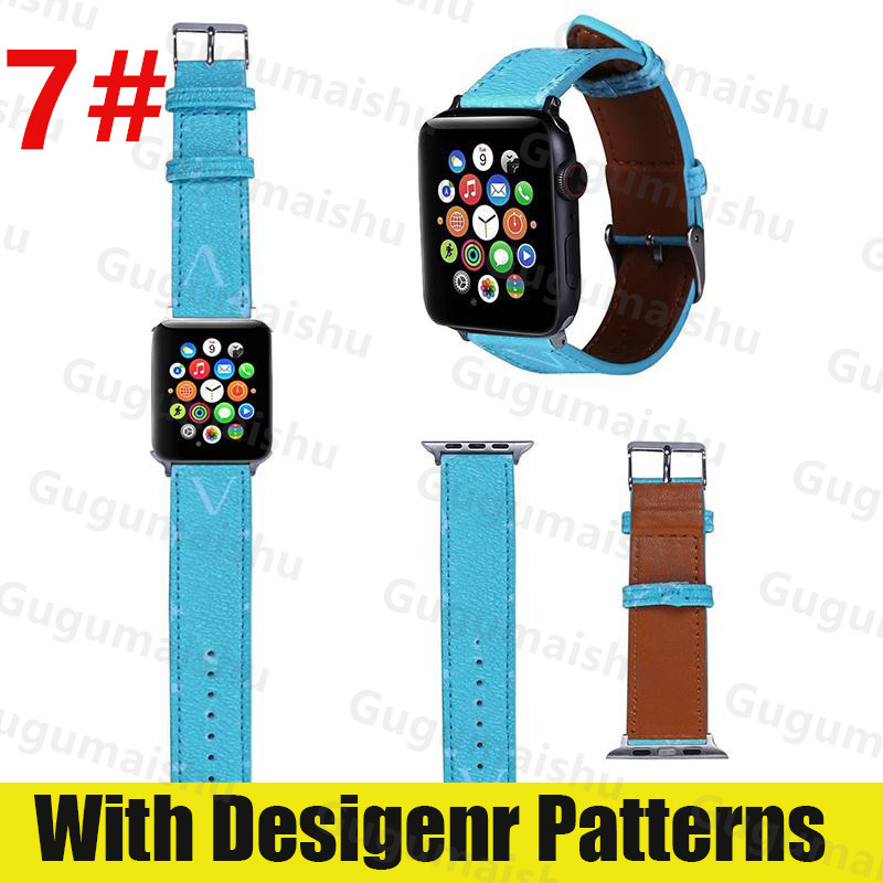Top L bracelet de concepteur Cadeaux de montre pour la bande de montre Apple 42mm 38mm 40mm 44mm IWatch 1 2 3 4 5 6 7 Bandes Sangles en cuir Brac