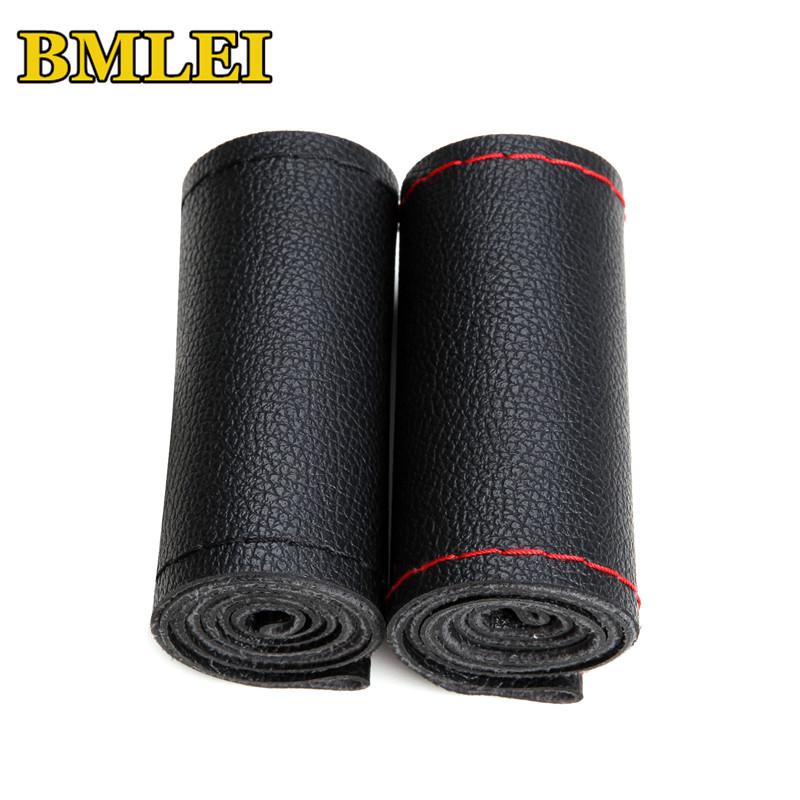 

Steering Wheel Covers DIY Soft Micro Fiber Leather Car Braid On The Interior Accessories With Needle And Thread