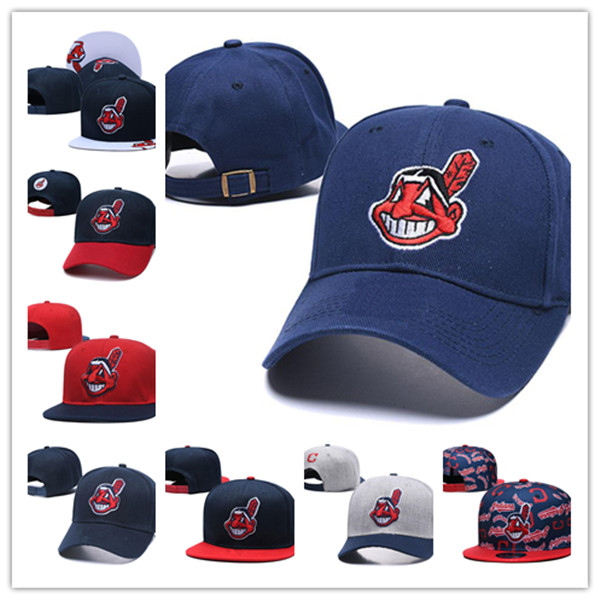 

2021 Men's Cleveland Fan's  Adjustable Hat Fashion Brand Hip Hop Flat Brim All Team Baseball Snapback Caps Men Women Bonnet Street Bone Chapeau HHH