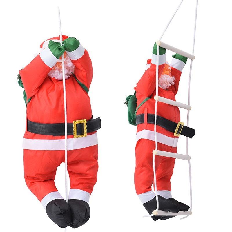 

Christmas Decorations 60cm Father Pendant Santa Claus Hanging Doll Ladder Rope Climbing Year Xmas Tree Decoration Navidad Home Decor