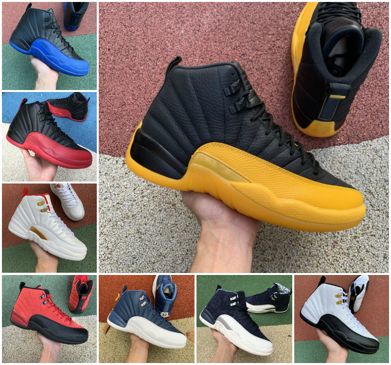 

Top Quality Mens Basketball Shoes 12s University Gold Reverse Flu Game Royal Dark Concord Taxi OVO White Retroes 12 Playoffs French Blue Sne