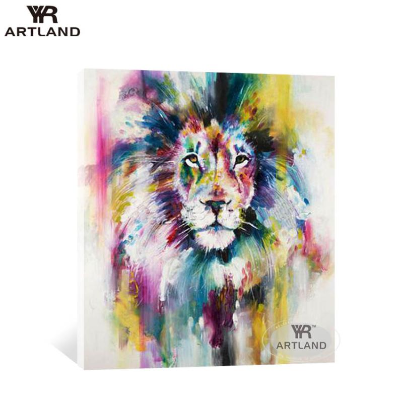 

Paintings Abstract Animal Lion Oil Painting Handmade Canvas Picture Wall Art Poster For Living Room Bedroom No Framed