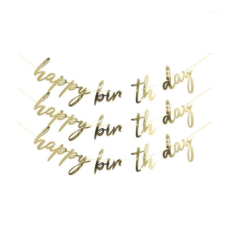 

Party Decoration 3PCS Happy Birthday Paper Banner Household Hanging