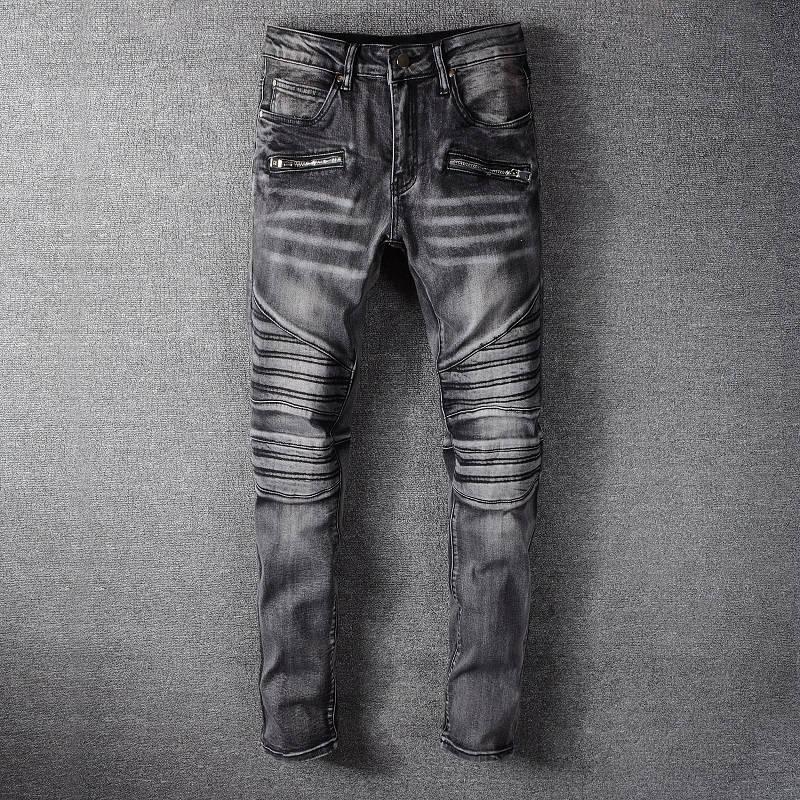 

2021 B Almain Jeans Men's Luxury Designers Denim Jeans Holes Trousers Biker Pants 1091