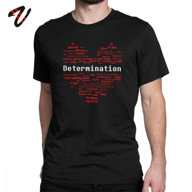 

Undertale Tshirt Men's Game T Shirt Sans Word Heart Cool Cotton Short Sleeve Tees O Neck T-Shirt Summer Clothes Teen Streetwear T-Shirts, White
