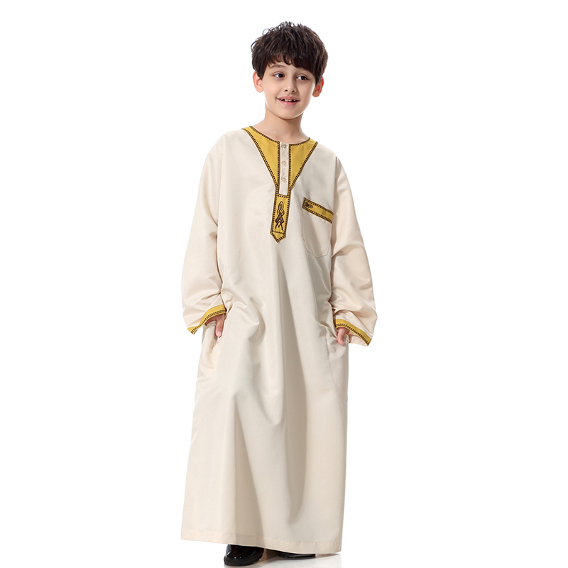 

boy children abaya dubai kaftan oman arabic qatar muslim kids hijab robe caftan marocain ramadan saudi arabia islamic clothingplus size clot, Red