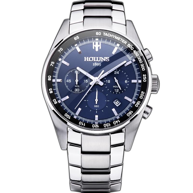 

Wristwatches Dropship 100% Full Steel Men Watch Military Wrist Watches Chronograph Fashion Sports Waterproof Relogio Masculino, Blue