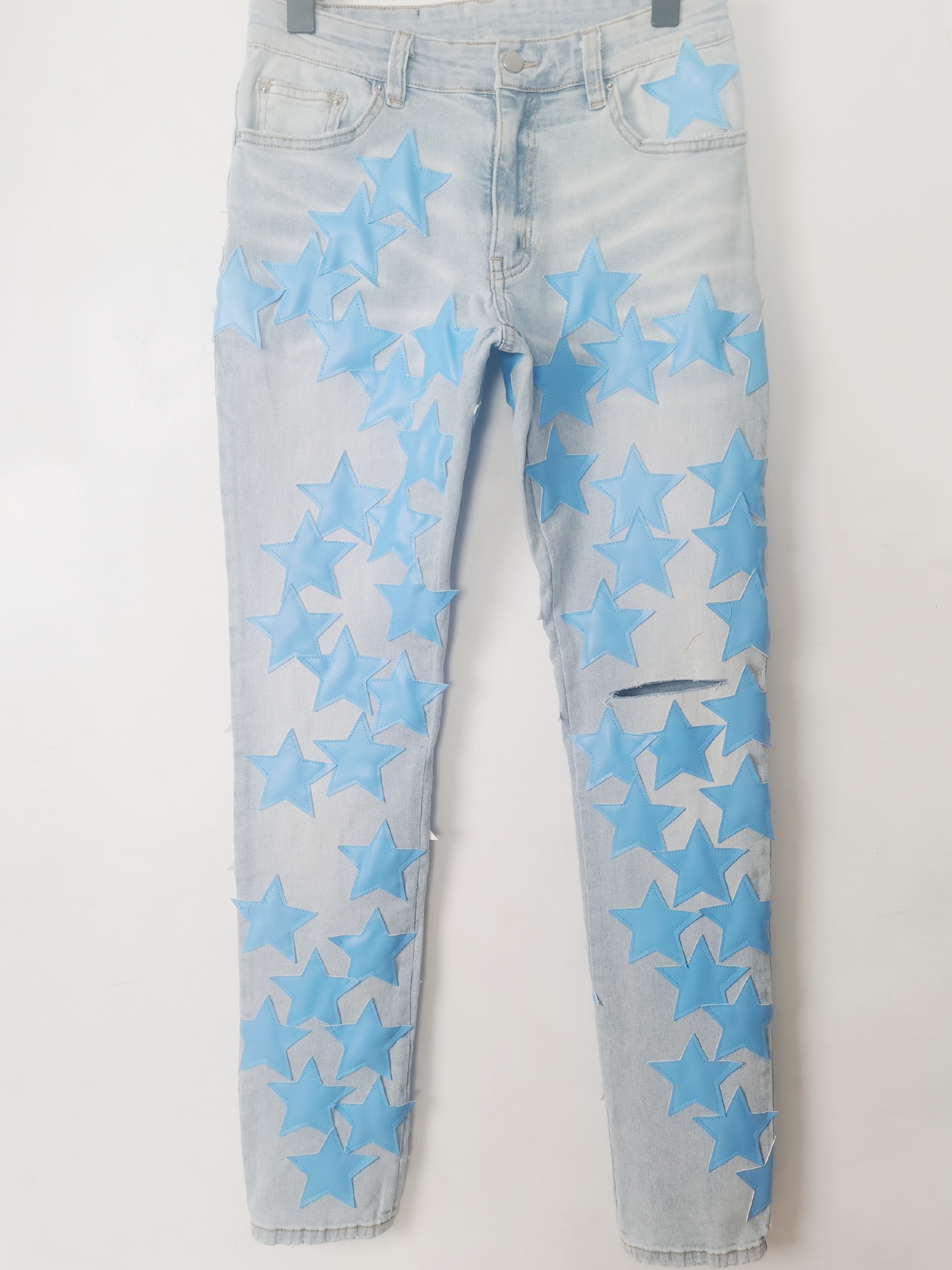 

Designer Mens Jeans Sea For man Size -36 rock revival True Cotton Off Blue Vintage Pants Casual Slim-leg Holes Motorcycle Leather Slim Appliqu Denim Skinny Jean