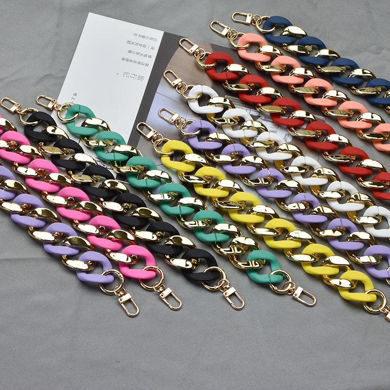 

Plastic Lady Handbag Straps Top Handle Stripe Chain Phone Case Chains High Quality Rubber Touching Design Bag Parts & Accessories