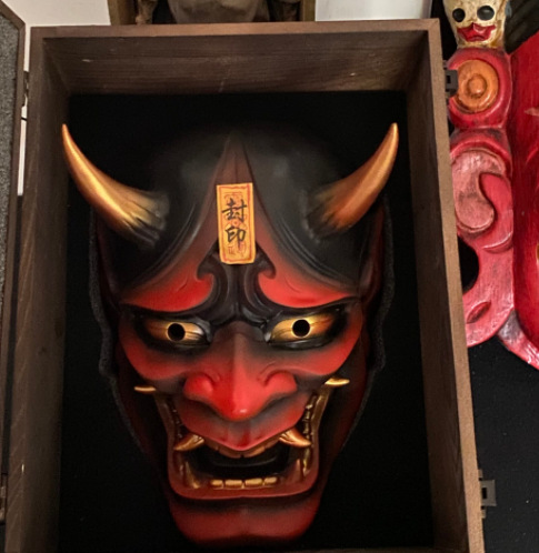 

Japanese Anime Inu X Boku Latex Demon Prajna Mask Headdress Cosplay Halloween Hannah Horror Mask Props