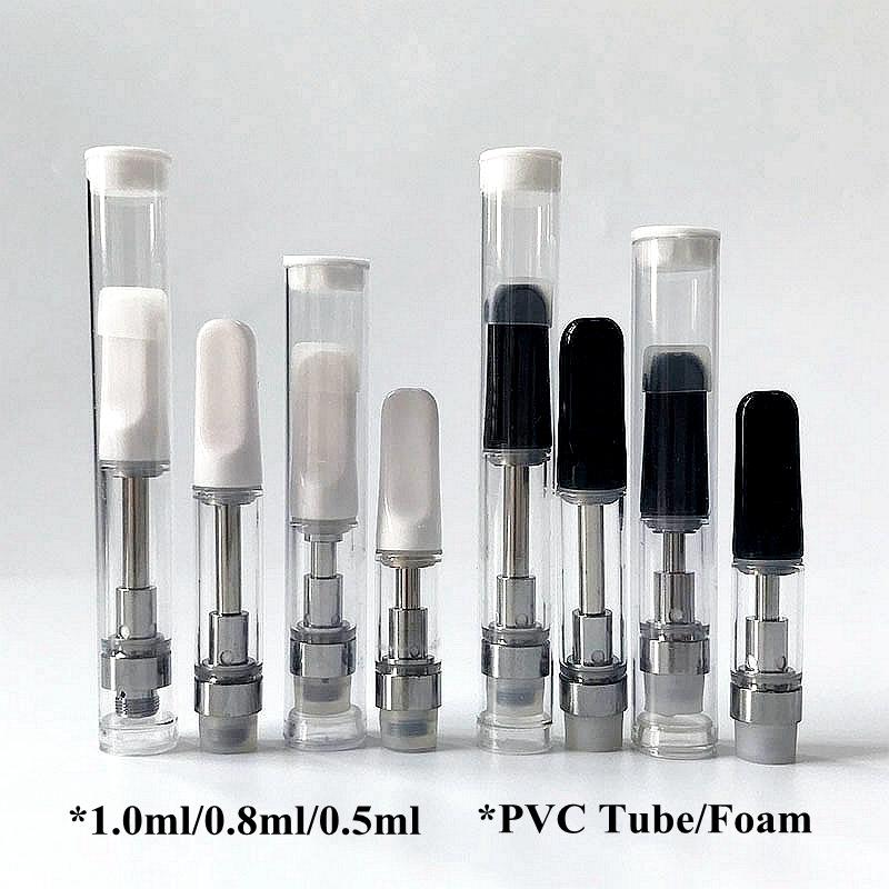 

TH205 Empty Vape Pen Cartridges Packaging 0.5ml 1ml Ceramic Glass Thick Oil Dab Pen Wax Vaporizer 510 Thread Carts Atomizer E Cigarette