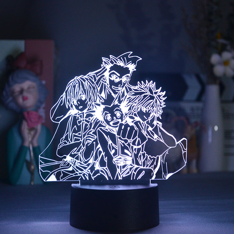 

Creative Anime Night Light LED Bluetooth Base 3D Lamps BedsideTable Hunter-X-Hunter Nightlight with APP Control Gift for Fans Friends