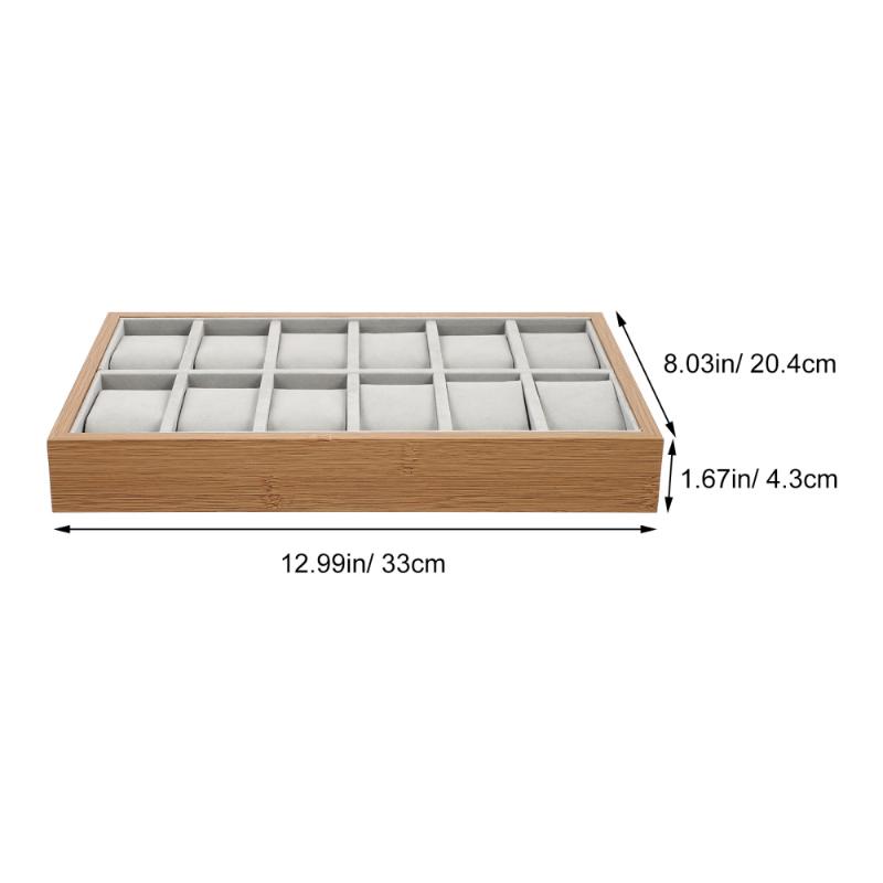 

Watch Boxes Cases Display Box 12 Grid Wristwatch Storage Case Organizer Holder With Pillow