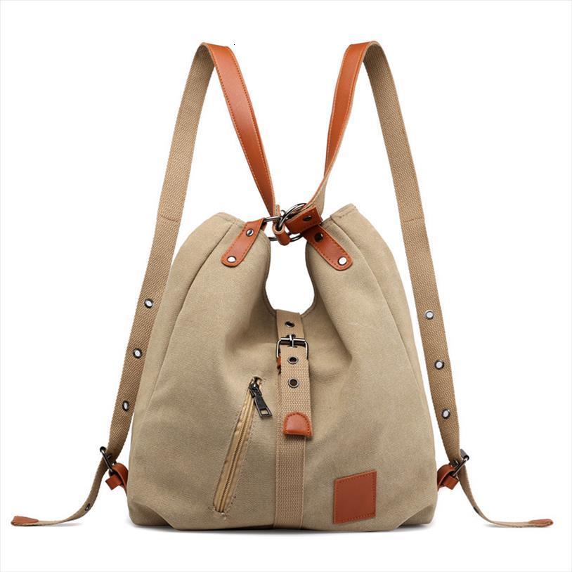 

women canvas bag multifunction shoulder student backpack large capacity school travel bags
