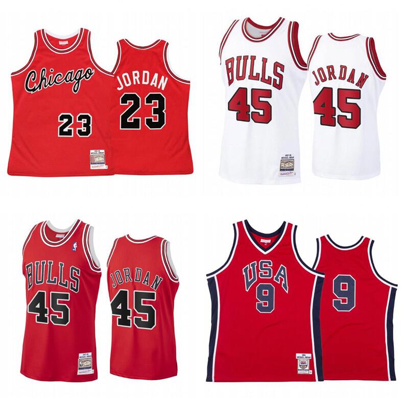 

Stitched NBA basketball jersey Chicago Bulls 23 45 Michael Jordan Mitchell & Ness 1984-85 Hardwoods Classics retro jerseys men women youth S-6XL