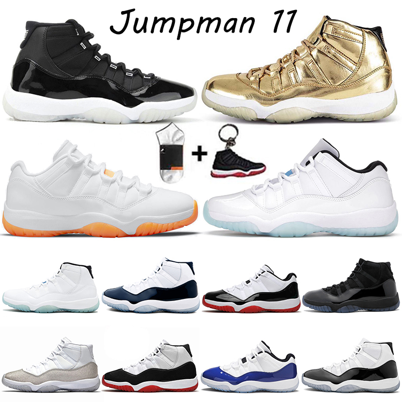 

2021 gift with socks fashion jumpman 11 basketball shoes 11s men women concord retro 25th anniversary High Low Legend Blue Citrus Space Jam