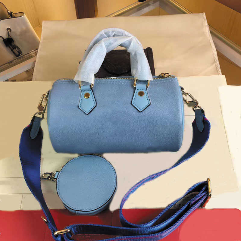 

CLASSIC FLOWER Gradient Print Bag Women Zipper Pillow Handbag Small Crossbody Barrel Back Package Detachable Round Change Bags Jacquard Shoulder Strap
