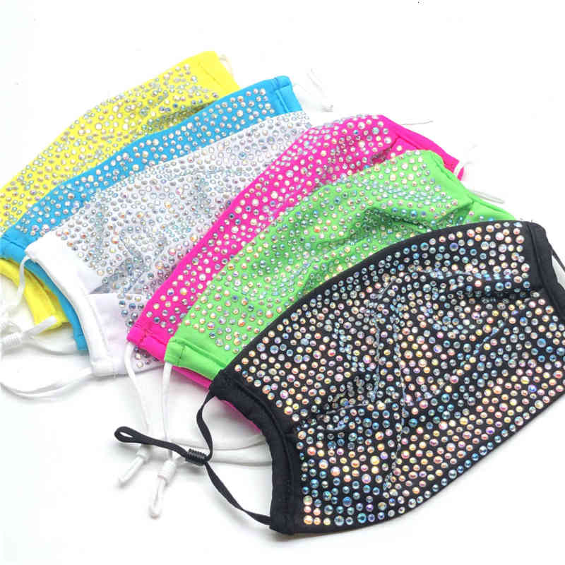 

pm2.5 filter star talent party personality flash drill adjustable mask