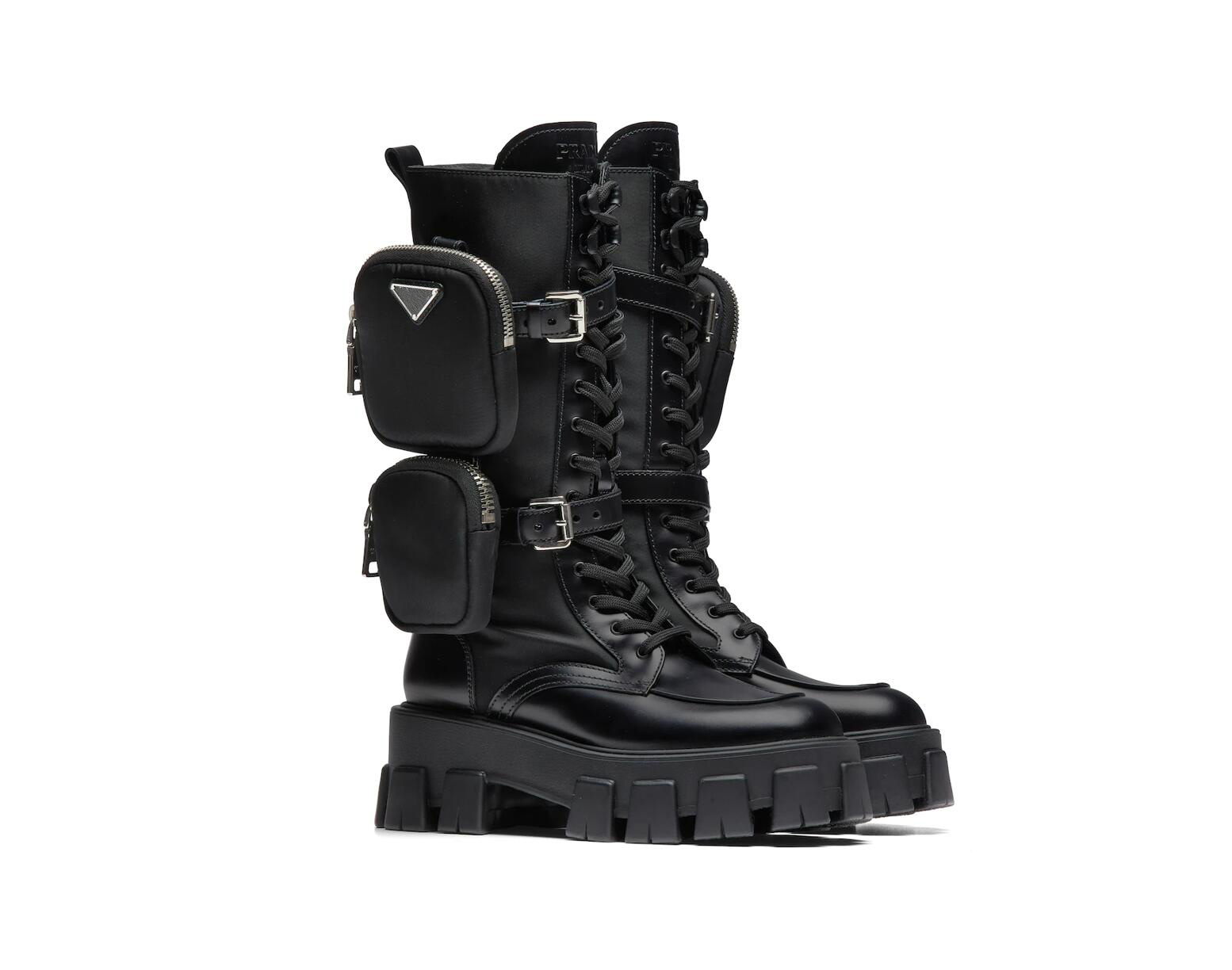 

2021 Monolith Designer Boots Ankle Nylon Pocket Black Boot Martin Winter Thick-Soled Shoes Wear-Resistant Rubber High-Top Platform Shoe size 35-41, 3#