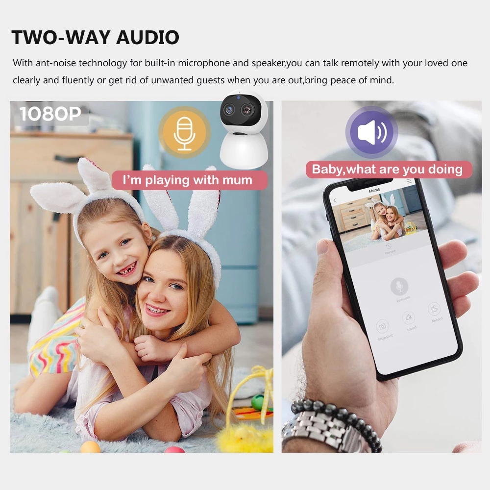 

HD 1080P Indoor WiFi Camera Smart Home Security Surveillance CCTV 360 PTZ 10X Zoom Baby Pet Video Monitor Securite Cam