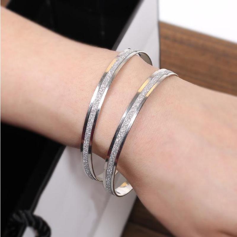 

Bangle Golden Yellow Frosted Rose Gold Bracelet