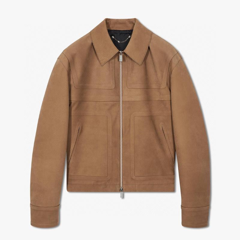 

Men's Jackets Leather Bomber Jacket #nigo3643, Black;brown