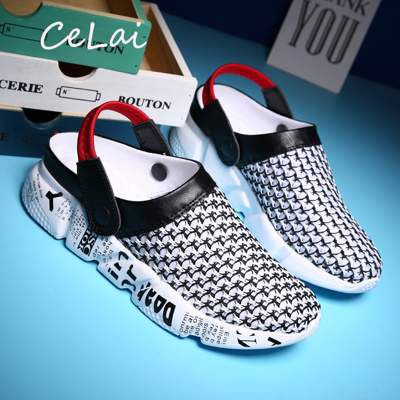 

Summer Men Beach Breathable Light Weight Casual Outdoor Flats Water Shoes Sandalias, 729-dark blue