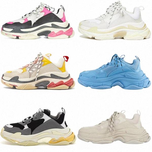 

Old Dad 17fw Casual Shoes Low Platform Sneakers Balencaiga Triple S Black Mens Women Designer Chaussures T2mt #