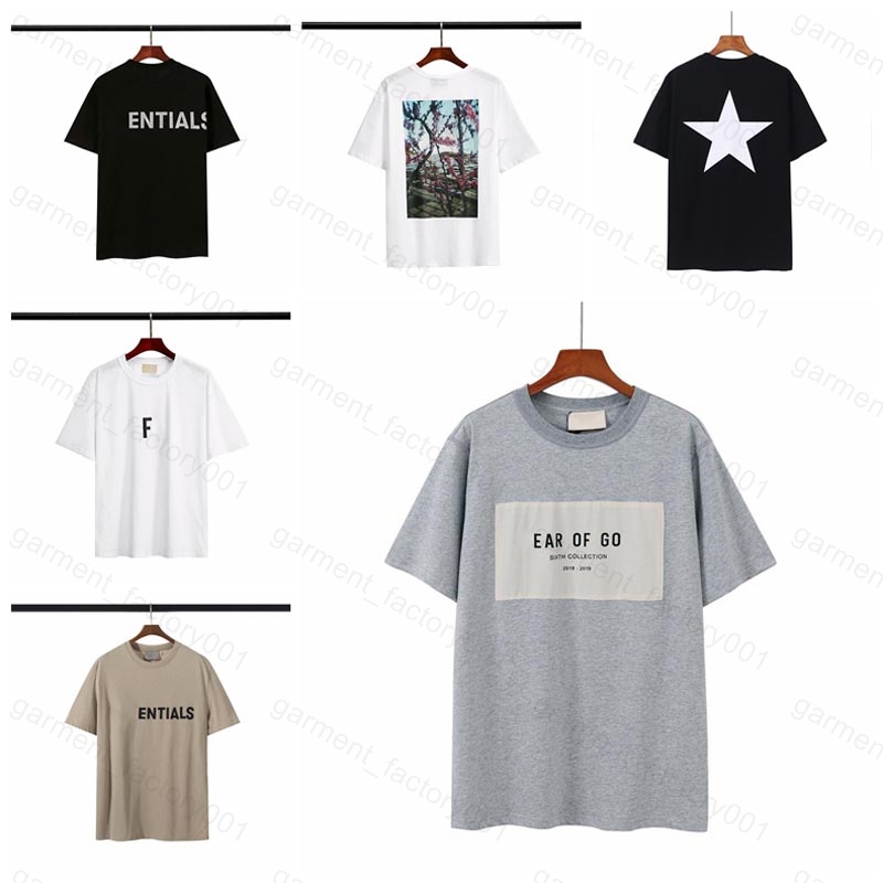 

21ss women mens designer off fog ess white t shirts luxury tee brand angels palm hoodies face north jacket island fg supre shirt 2, White;black
